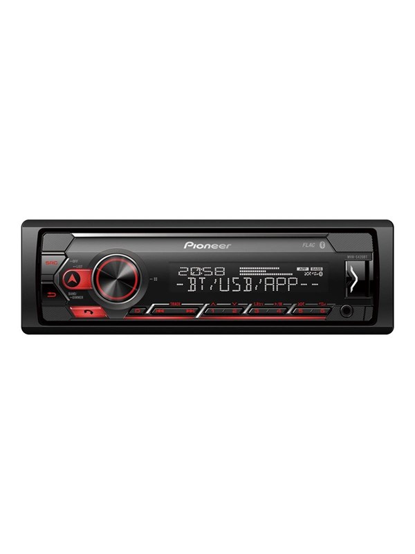 Pioneer MVH-S420BT Autoradio Enkel din Rood-USB-Bluetooth - 4 x 50 W