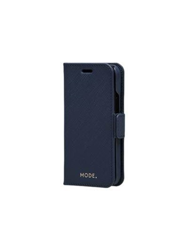 iPhone 12 Mini Bookcase hoesje - dbramante1928 - Effen Donkerblauw - Leer
