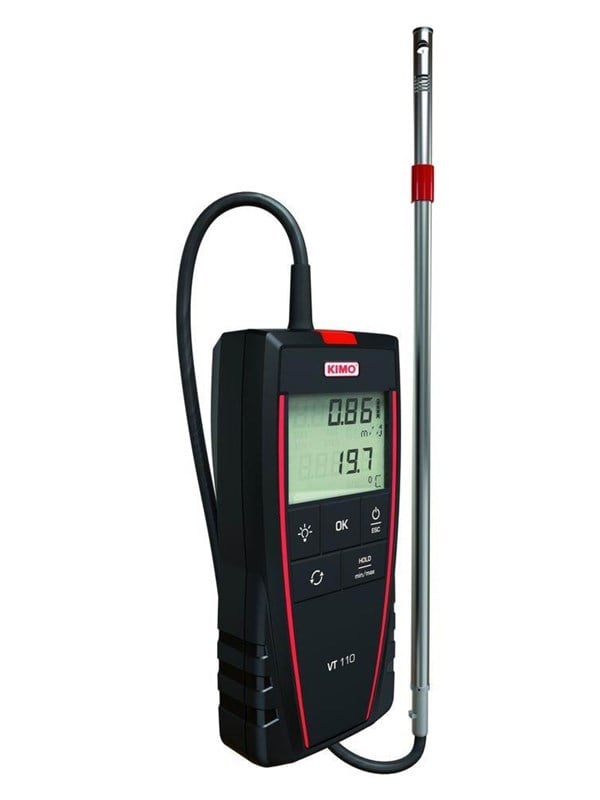 Elma Instruments Kimo vt110 hotwire anemometer: "Kimo vt110 hete draad anemometer