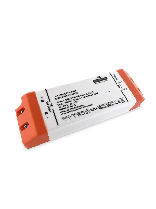 DEVELTRON 24vdc LED Voeding 75w - dimmable snappy