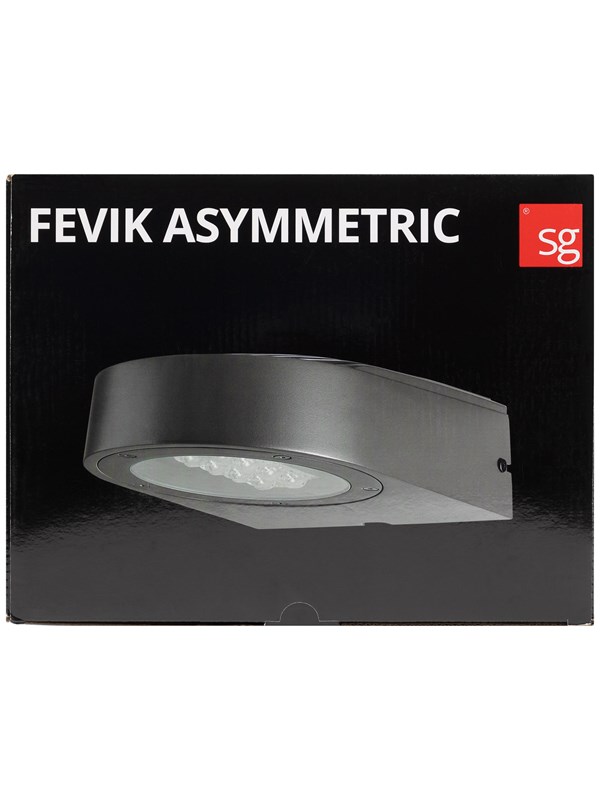 SG Armaturen Fevik asymmetrisk grafit 3000 led 3000k