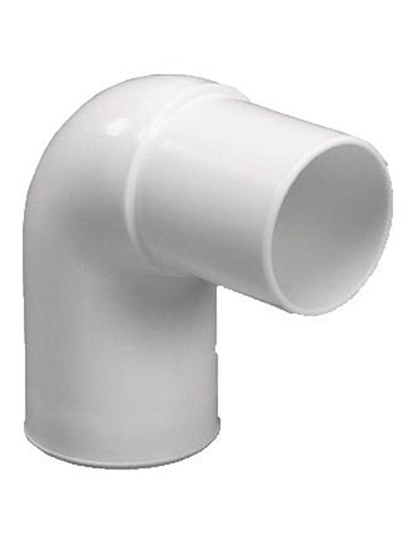 Purus angle 90° 32 mm Wit pp/tpe with tip end