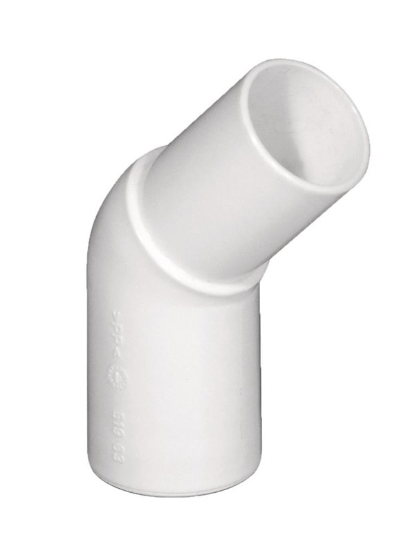 Purus angle 45° 32 mm Wit pp/tpe with tip end
