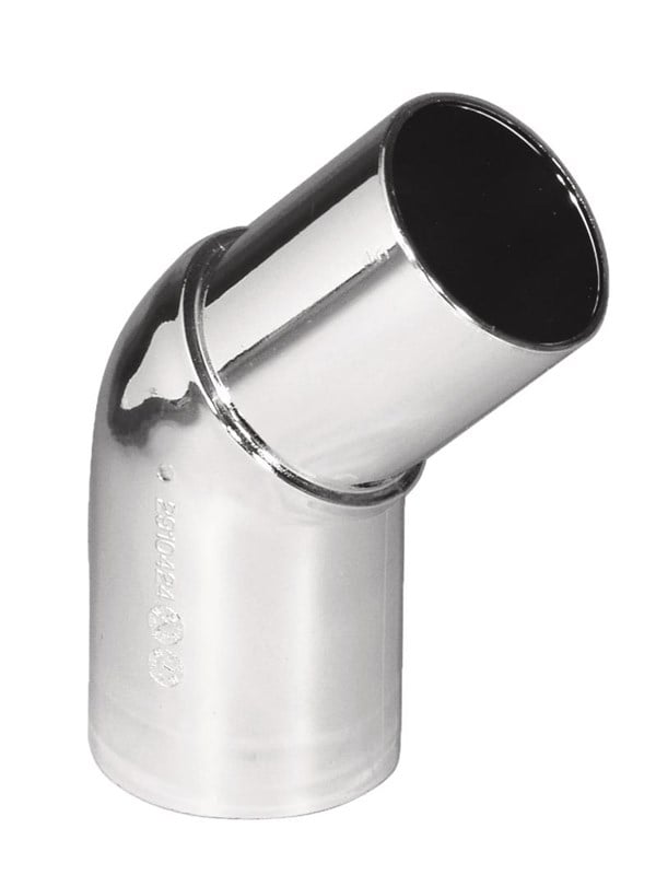 Purus angle 45° 32 mm Chroom pp/tpe with tip end