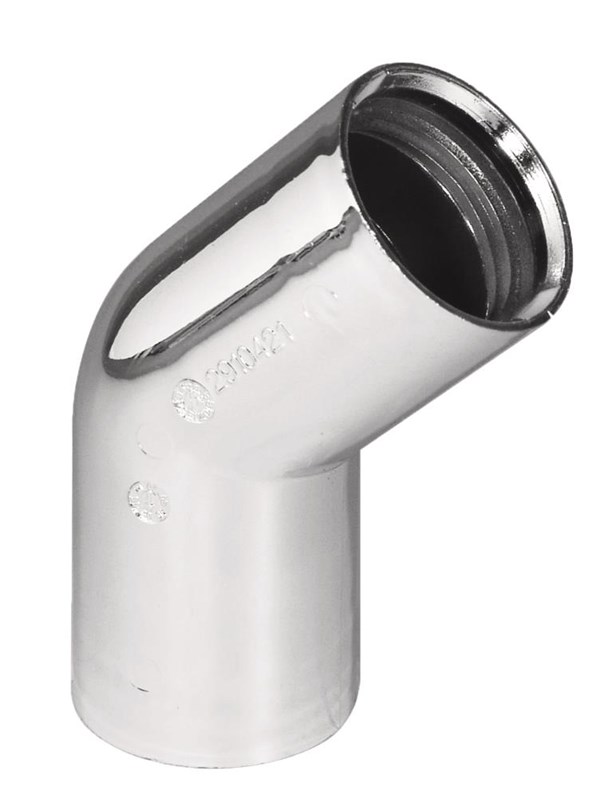 Purus angle 45° 32 mm Chroom pp/tpe