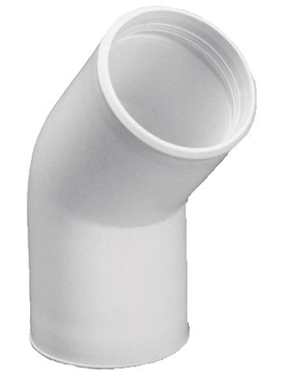 Purus angle 45° 32 mm Wit pp/tpe
