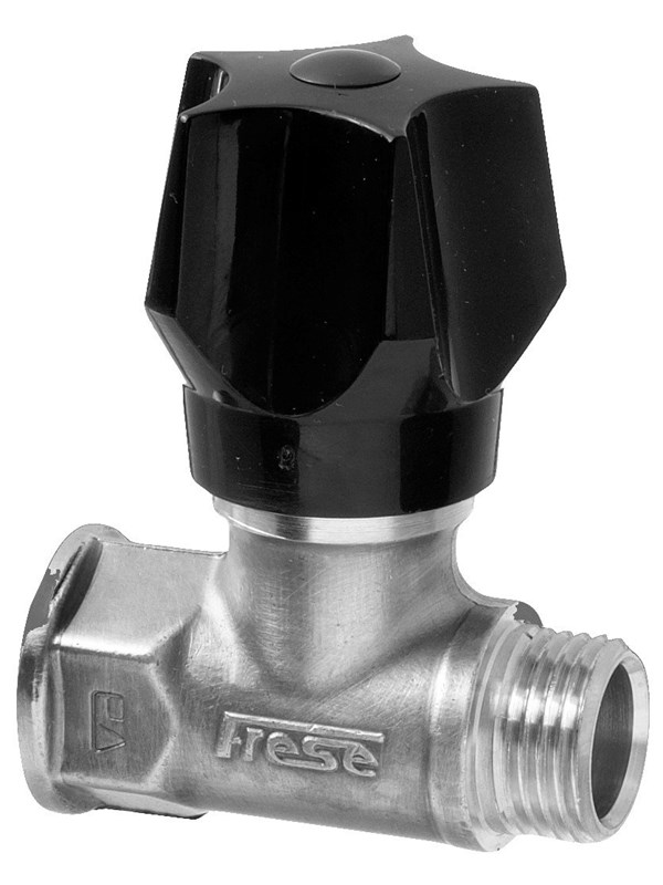 Frese stop valve dn15 for F raw Messing with handle and drain