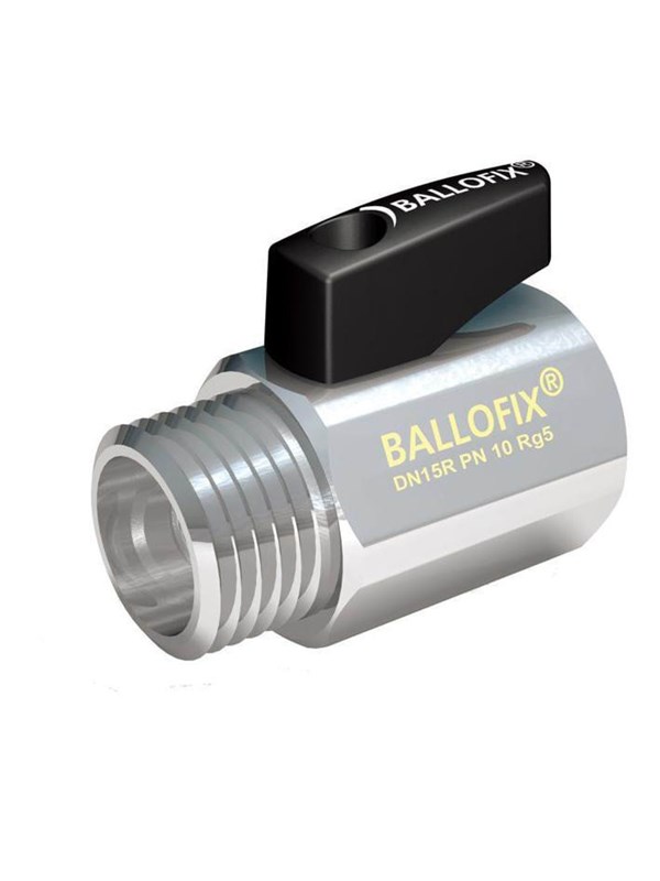 Broen Ballofix W / handle female / male gunmetal Chroom 1/2