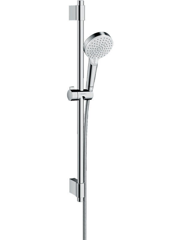 Hansgrohe Crometta Glijstangset - met handdouche - diameter 10cm - met 3 straalsoorten - 72cm - met doucheslang - hoogglans chroom