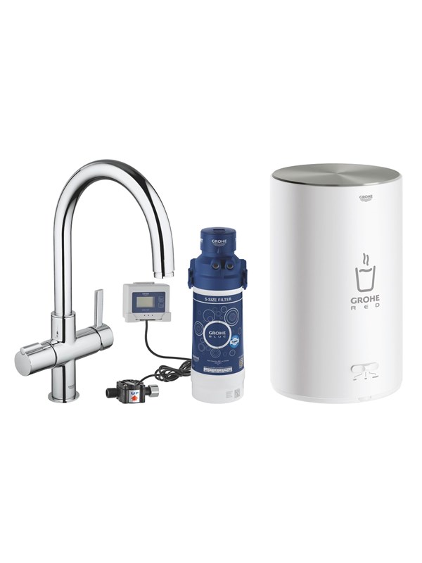 Grohe red nordic duo kitchen faucet