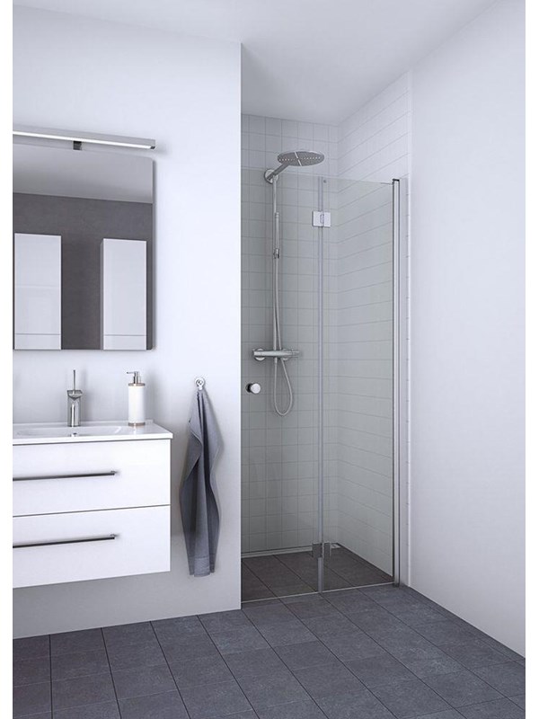 Dansani Overeenkomende bifold scharnierdeur 67-69 cm satijn/helder