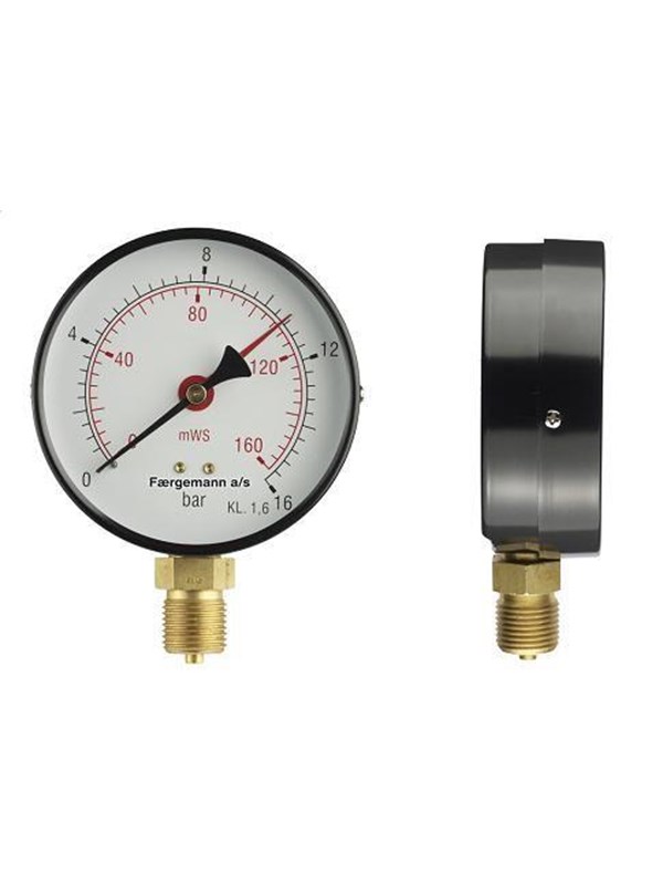 Erik Færgemann Hydro/thermo meter 1/2xø80 0-10mvs/20-120°c