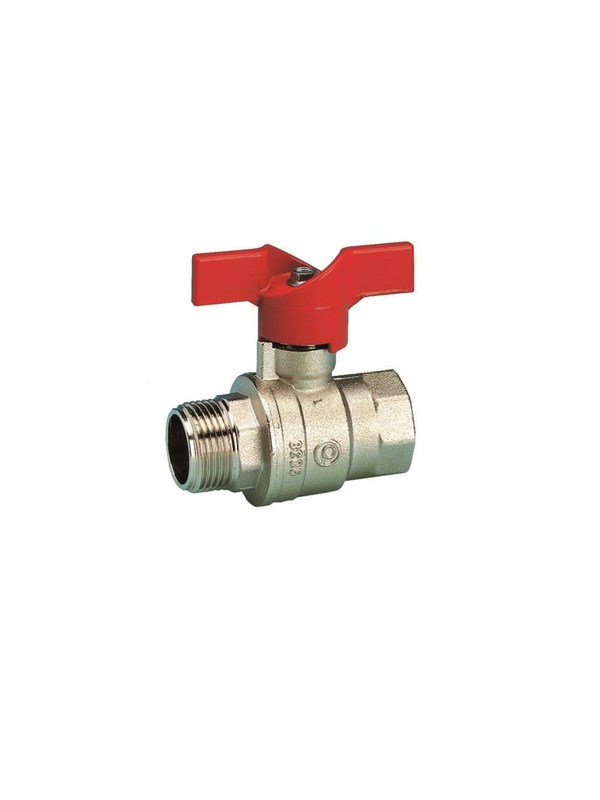 Pettinaroli F x m "new compact" fullway ball valve Rood butterfly hand