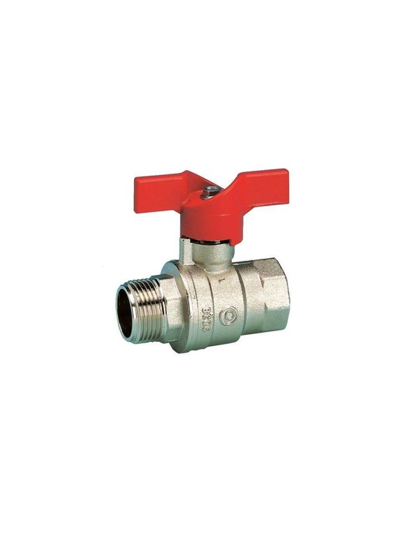 Pettinaroli F x m "new compact" fullway ball valve Rood butterfly hand