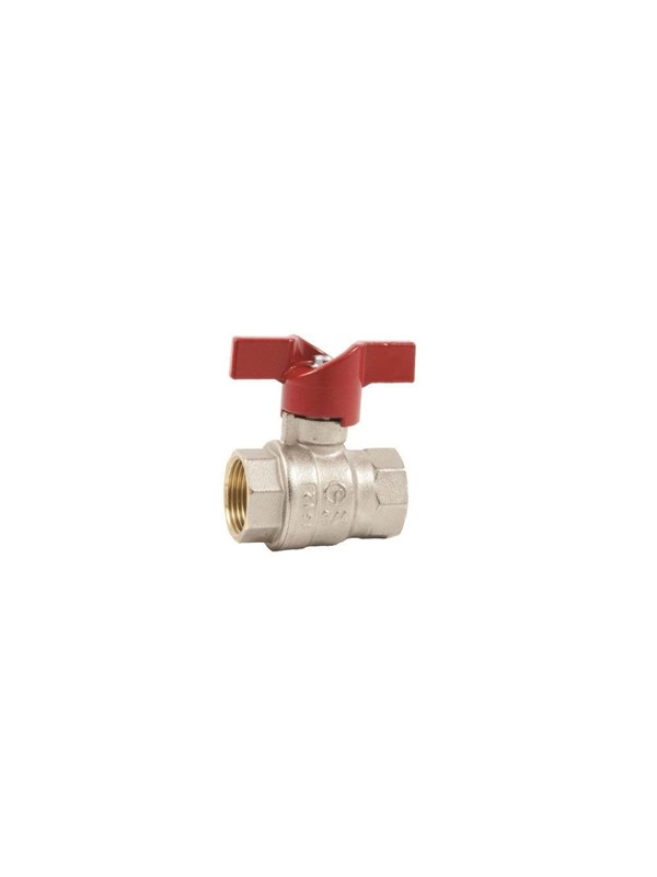 Pettinaroli F x F "new compact" fullway ball valve Rood butterfly hand