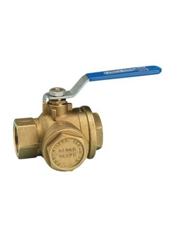 Pettinaroli F x F ball valve with integral filter special non dezincifi