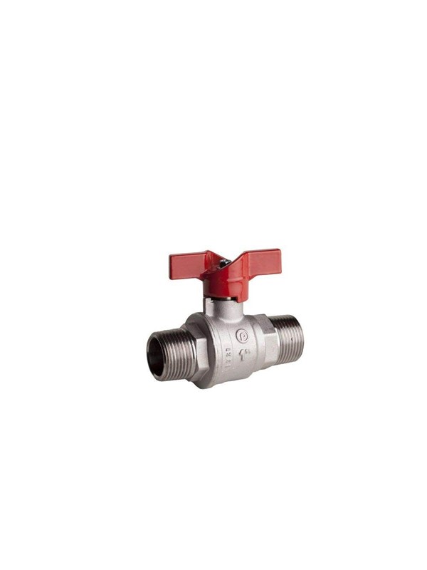 Pettinaroli m x m heavyduty fullway ball valve Rood butterfly handle te