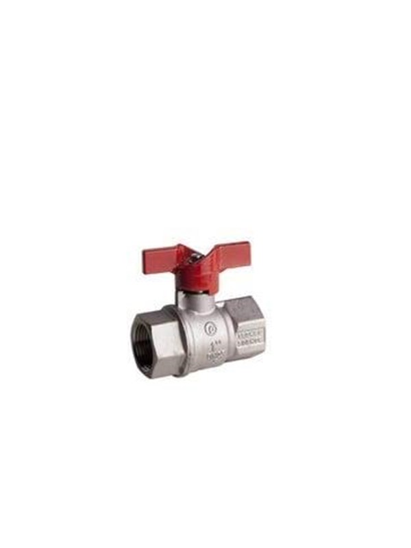 Pettinaroli F x F heavyduty fullway ball valve Rood butterfly handle te