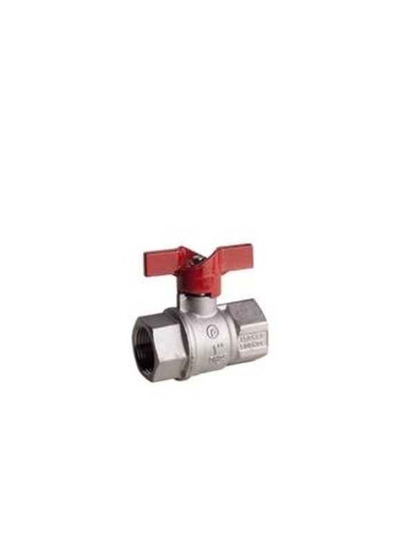 Pettinaroli F x F heavyduty fullway ball valve Rood butterfly handle te