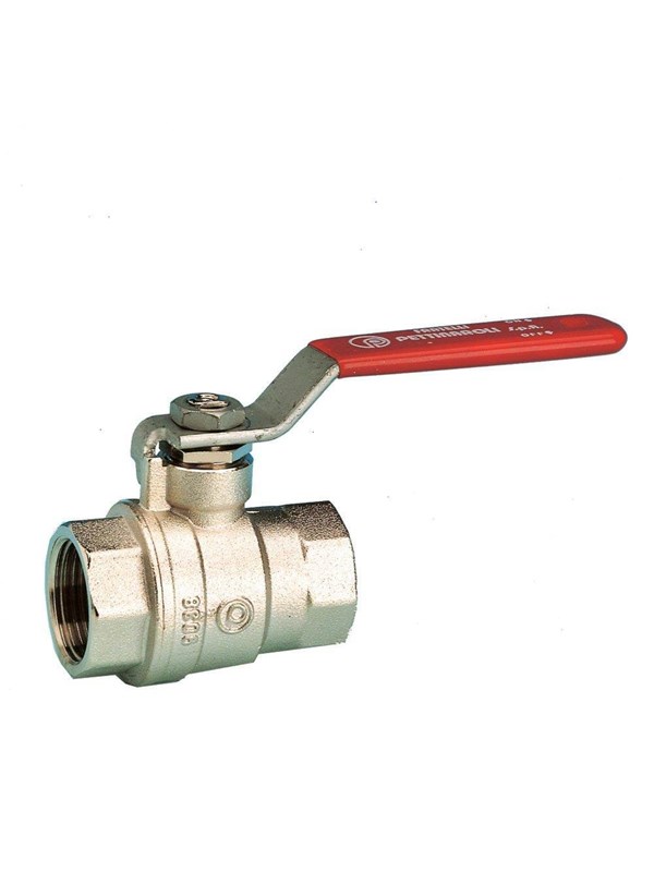Pettinaroli F x F "new compact" fullway ball valve Rood Staal lever 3