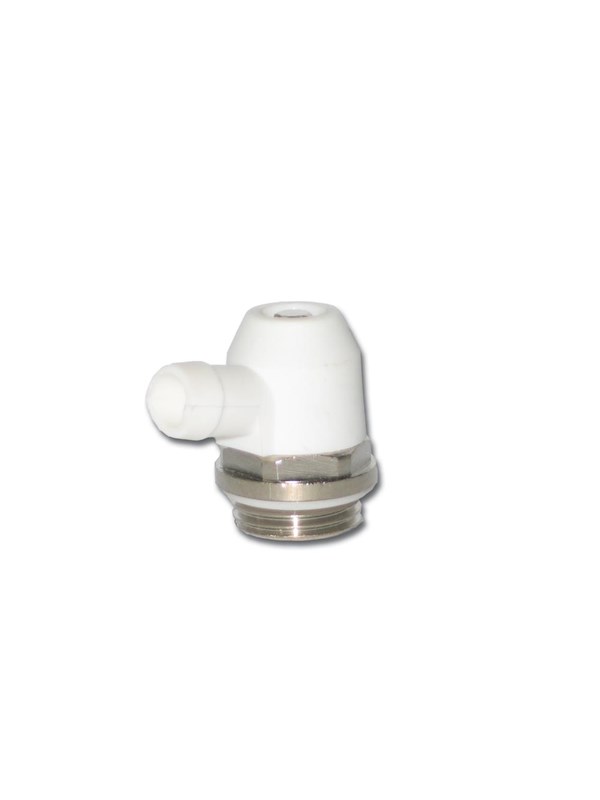 Pettinaroli Aftapklep for radiator turnable white/chromium plated 1