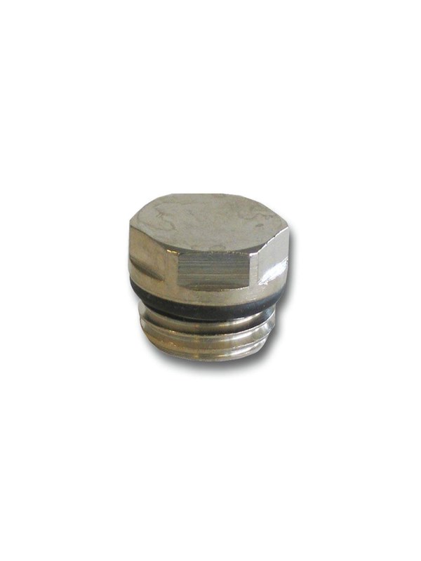 Pettinaroli Radiator plug with O-ring chromium plated 1/2