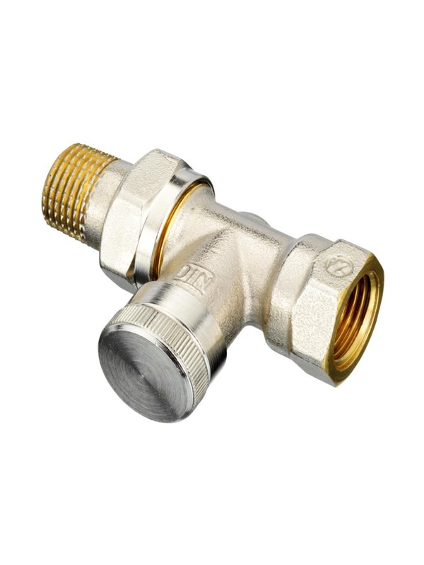 Danfoss voetventiel recht 1/2" - Kvs = 2,50 m3/h - RLV15 m. Vul- en aftapmogelijkheid