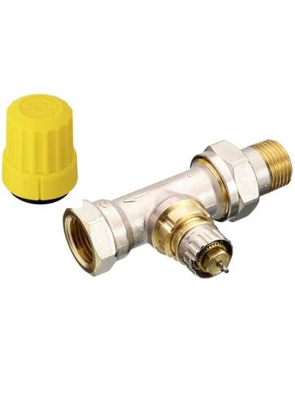 Danfoss Klepbehuizing RA-UR 15 R 1/2, Doorlaat, Mat vernikkeld, 013G3228