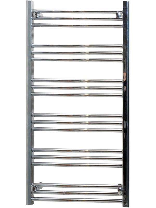 Kriss Skandi verwarmde handdoekradiator 1140 x 500 chroom vlak