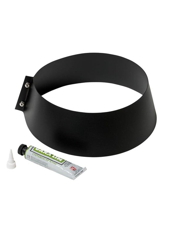 Metalbestos storm Halsband ø250/150 Zwart with silicone