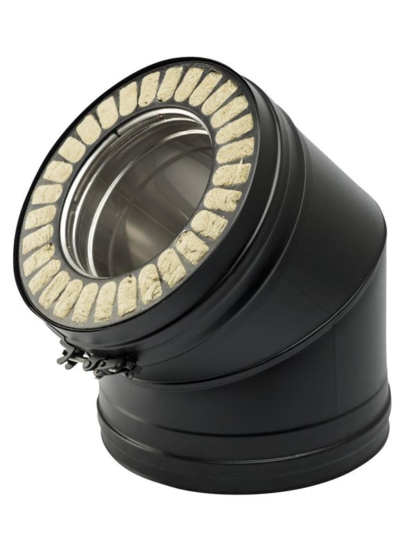 Metalbestos Hout 150 mm elbow 45°