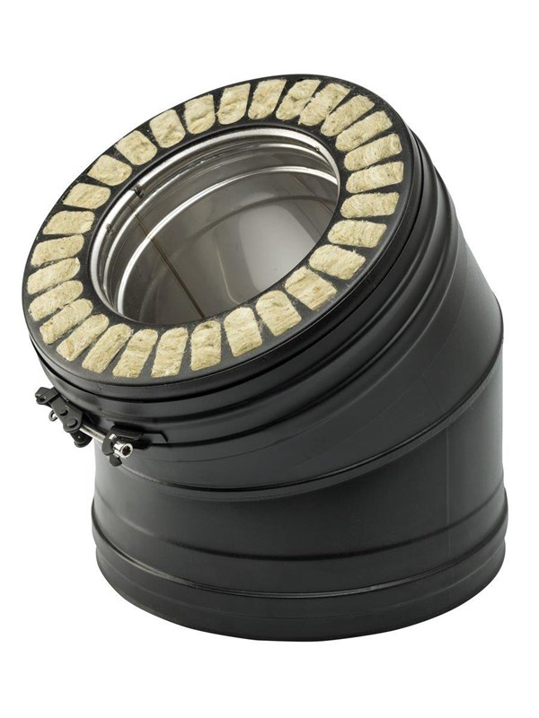Metalbestos Hout 130 mm elbow 30°
