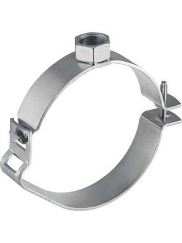 GEB tweedelige beugel, staal, blank, uitw buisdiam 75mm, el verz