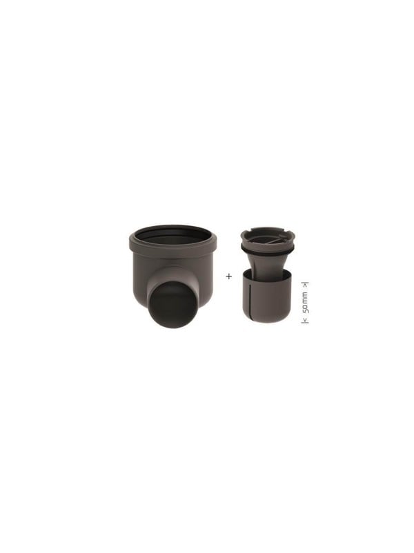 Unidrain Drain unit w/horizontal outlet Ø75 mm incl. water trap corner drain