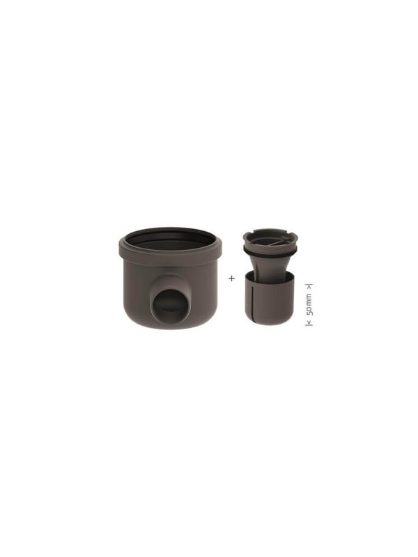 Unidrain Drain unit w/horizontal outlet Ø50 mm incl. water trap corner drain