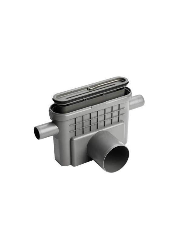 Unidrain Outlet unit w/horizontal outlet Ø75 mm incl. water trap and two horizontal side inlets Ø40/32 mm