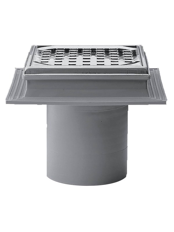 Purus Drain bowl maxiflex 110 mm with Roestvrij Staal grate
