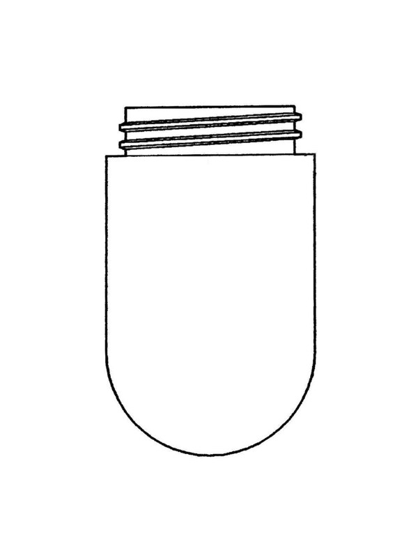 Teknisk Belysnings Industri Cylinder Glas / stable Glas sandblasted 84.5 mm thread