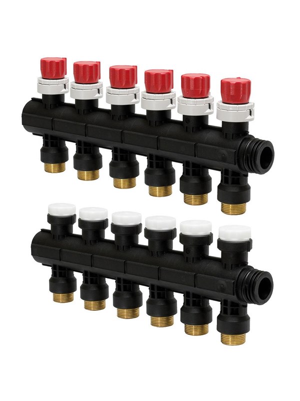 Uponor Vario PLUS Verdeler met Ventiel LS 6X 3/4 Euro, 1030582