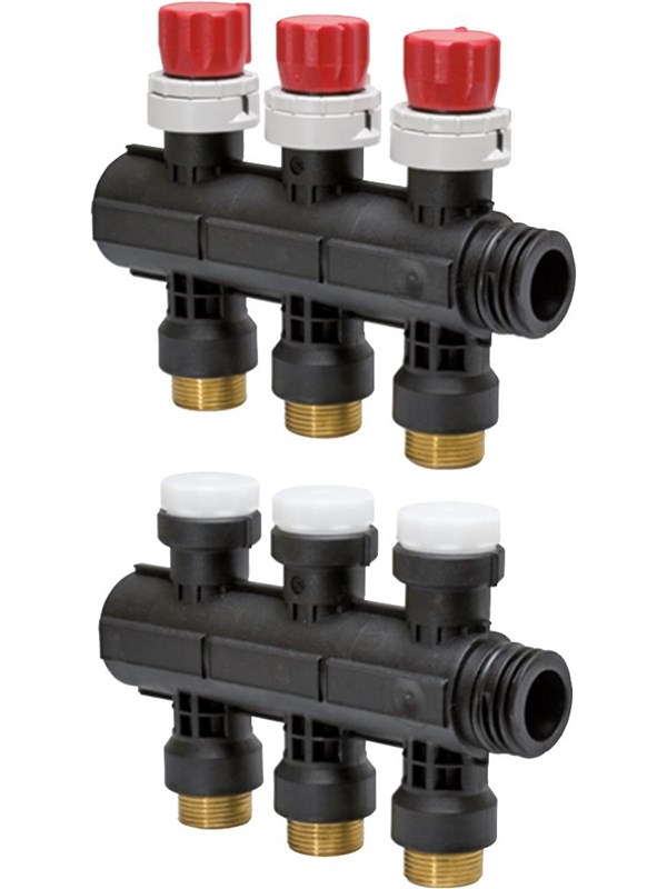 Uponor Vario PLUS Verdeler met Ventiel LS 3X 3/4 Euro, 1030580
