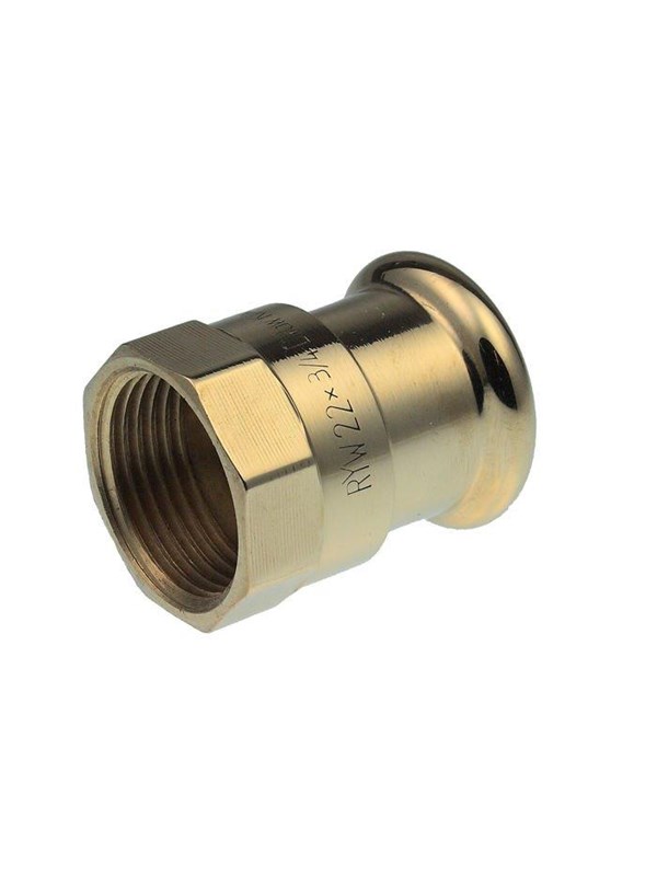 Vsh Fabrieken Xpress Koper straight Connector vsh female / female 18mmx3 / 4 cu