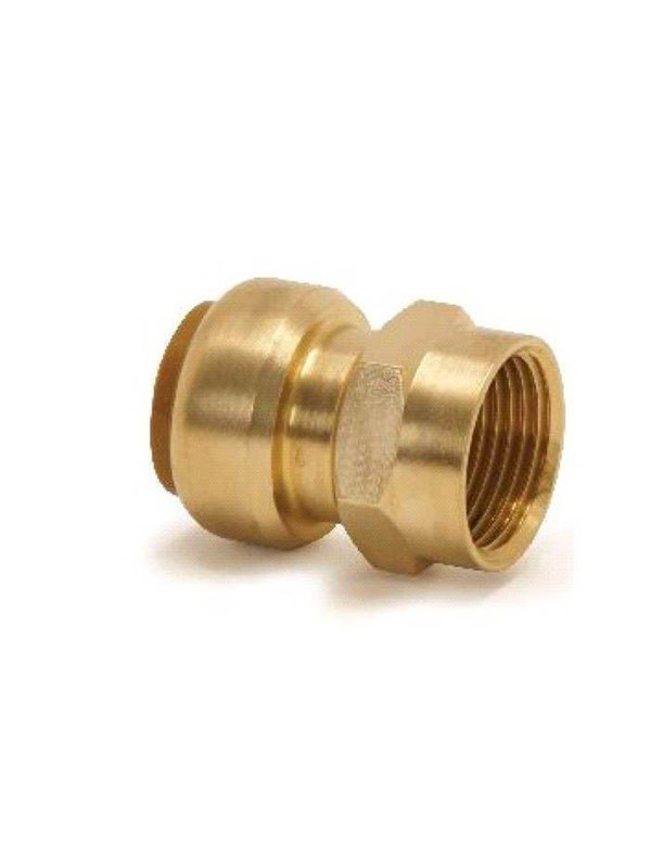 Broen Straight female connector. push-fit x bsp Parallel female thread 18mm x 3/4