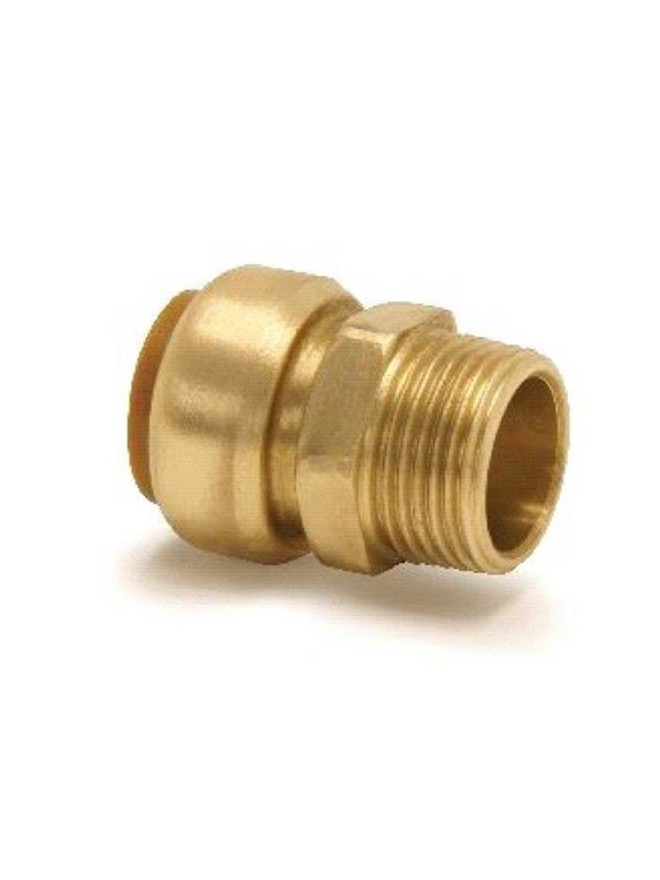 Broen Straight male connector. push-fit x bsp taper male thread 15 * 1/2