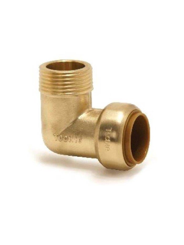 Broen Mannelijke elleboog. Push-fit x BSP conische mannelijke draad 15 mm * 1/2