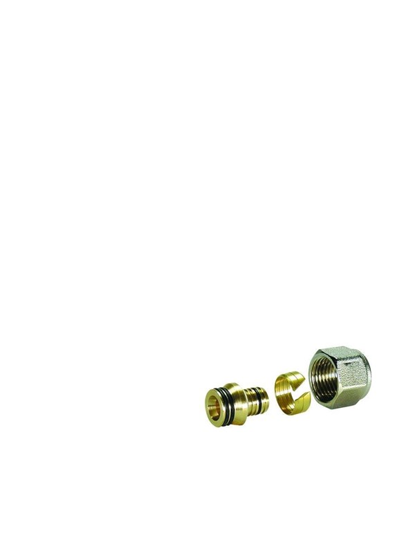 Pettinaroli Complete adapting set for polyethylene pipe Messing 1/2x15/10 pex