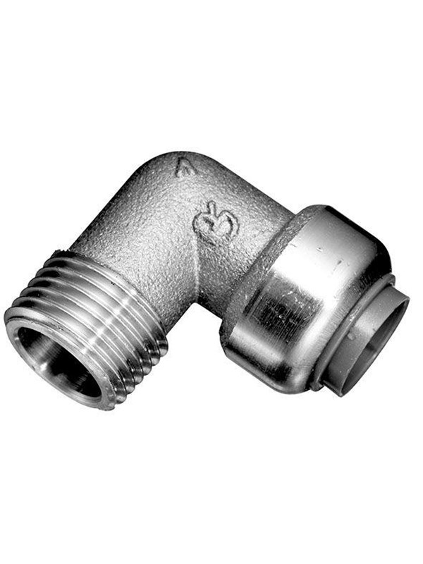 Roth male elbow 90° push-fit 15 mm x 1/2"