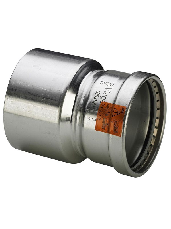Viega Sanpress inox xl verloopstuk 88,9 x 76,1 mm