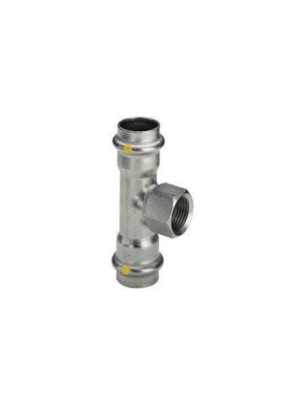 Viega Sanpress inox T-stuk 22 mm x 12 x 22 mm
