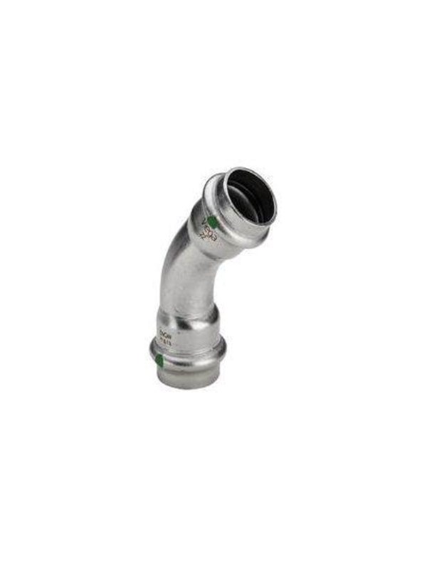 Viega sanpress inox elleboog 45° 54 435370