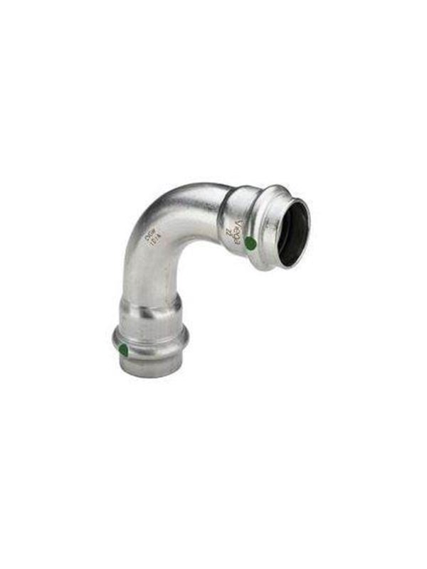 Viega Sanpress Inox bend 90° 22 Stainless steel/bright 435653